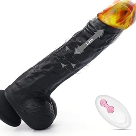 FIDECH 8.7" G Spot Dildo with Thrusting and Heating Function, Sex Toy Vibrator for Clitoris G-spot Stimulation,Waterproof Glans with 8 Powerful Modes Dual Motor 360° Rotating for Women or Couple Fun