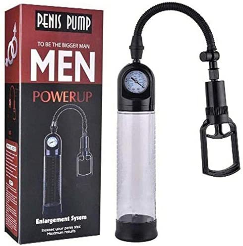 Aich Men's Penis Enlargement Pump Vacuum Pump with Pressure Gauge Effective Muscle Exercise Device for Erectile Dysfunction