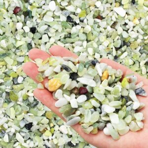 Aleker Natural Gravel Pebbles, 2.2lb Mixed Decorative Aquarium Gravel Mini Assorted Pebble River Rock Stones for Vase Filler, Plant Pots, Landscaping, Aquariums, Home and Garden (1.2cm/0.47 inch)