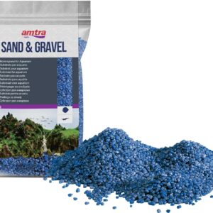 Amtra Blue Ceramized Quartz - Fine Quartz Aquarium Sand for Freshwater or Saltwater 2-3mm Grit 5kg Quantity