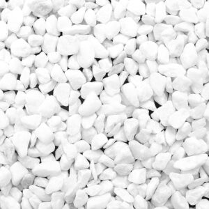 BELLE VOUS White Decorative Garden Stones (3.6kg Bag) - Natural Mixed River Gravel - Small Pebbles for Plant Pots, Vase Filler, Landscaping, Aquariums & Home