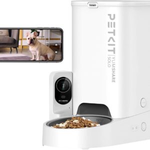 PETKIT Automatic Cat Feeder with Camera, 1080P HD Video with Night Vision, 2-Way Audio, 3L Auto Cat Feeder with Battery-Backup, Low Food & Blockage Sensor, App Control Cat Food Dispenser