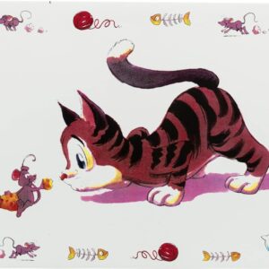 Trixie Comic Cat Print Place Mat, 44 x 28 cm