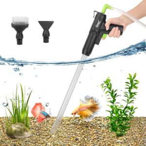 hygger Aquarium Gravel Cleaner,Quick Water Changer with Air-Pressing Button Fish Tank Sand Cleaner Kit,Fish Tank Vacuum Cleaner Tools Water Changer Gravel Vacuum with Water Flow Controller Valve